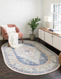 Sky blue 3' x 5' 3 Whitney Oval Area Rug