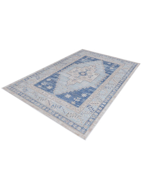 Sky blue 4' x 6' Whitney Rectangle Area Rug