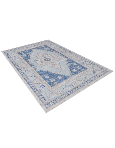 Sky blue 4' x 6' Whitney Rectangle Area Rug