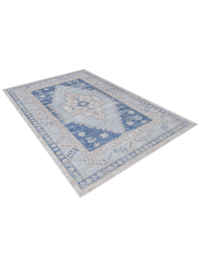Sky blue 4' x 6' Whitney Rectangle Area Rug