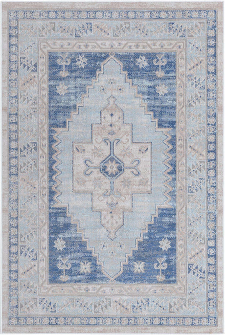 Sky blue 4' x 6' Whitney Rectangle Area Rug