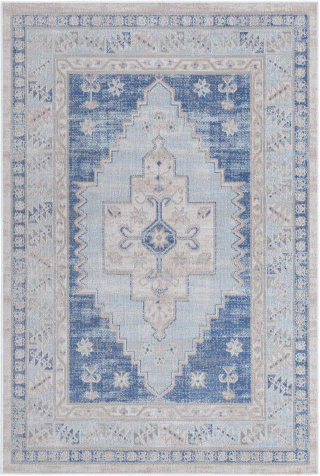 Sky blue 4' x 6' Whitney Rectangle Area Rug
