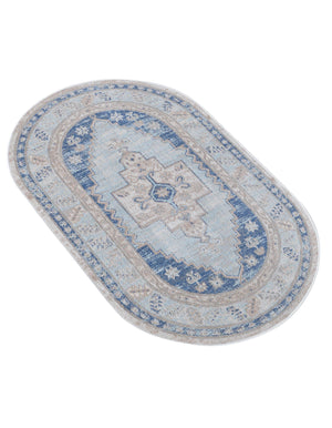 Sky blue 3' x 5' 3 Whitney Oval Area Rug