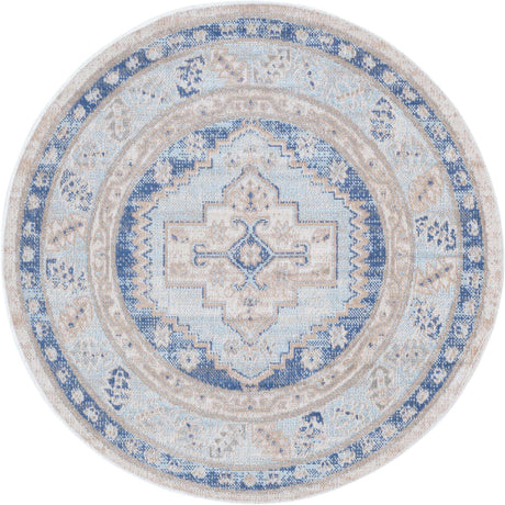 Sky blue 3' 3 x 3' 3 Whitney Round Area Rug