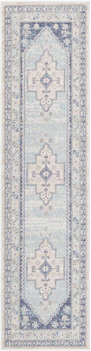 Sky blue 2' x 8' Whitney Runner Area Rug