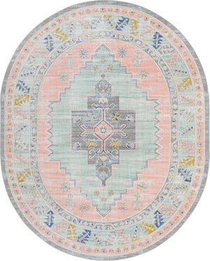 Pink 8' x 10' Whitney Oval Area Rug