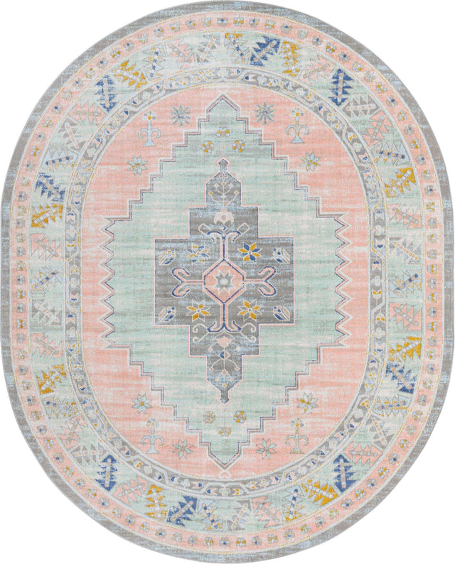 Pink 8' x 10' Whitney Oval Area Rug