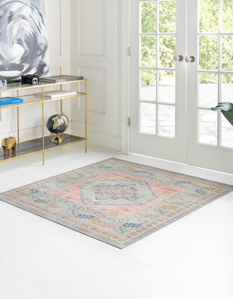 Pink 4' x 4' Whitney Square Area Rug