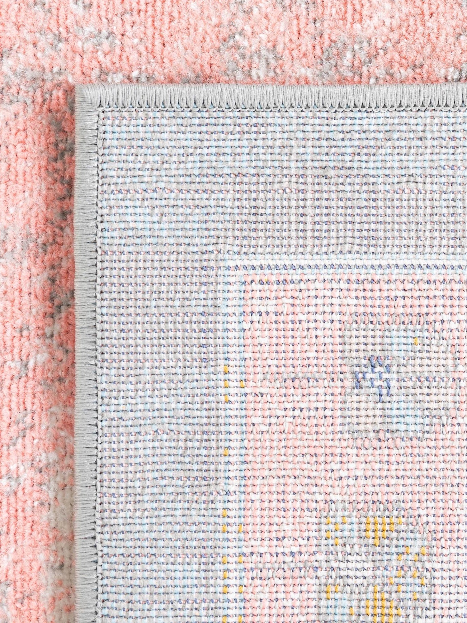 Pink 7' x 7' Whitney Octagon Area Rug Classic Vintage Distressed Look Traditional Persian Inspired Carpet for Home Decor for Sale at Rug Engine