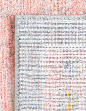 Pink 7' 10 x 11' Whitney Rectangle Area Rug Classic Vintage Distressed Look Traditional Persian Inspired Carpet for Home Decor for Sale at Rug Engine