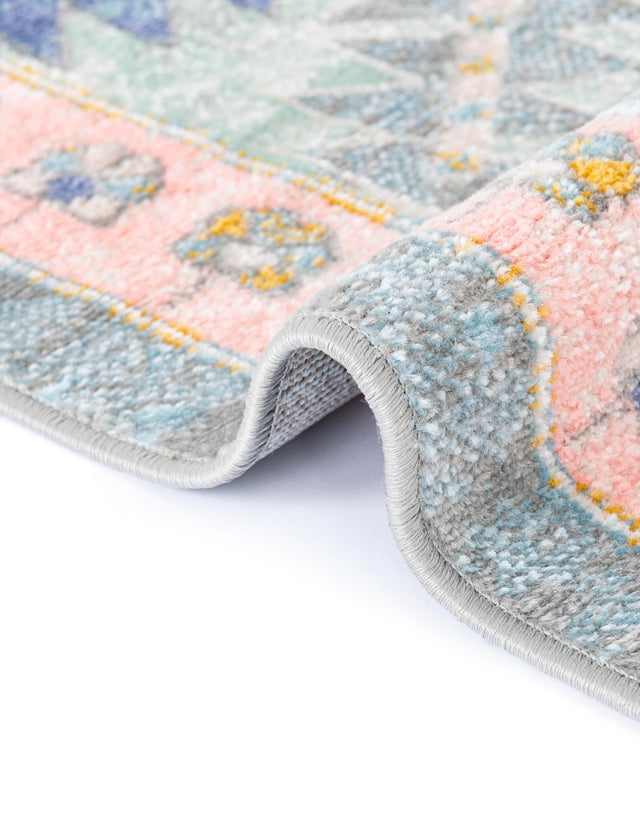 Pink 7' 10 x 10' Whitney Rectangle Area Rug Classic Vintage Distressed Look Traditional Persian Inspired Carpet for Home Decor for Sale at Rug Engine