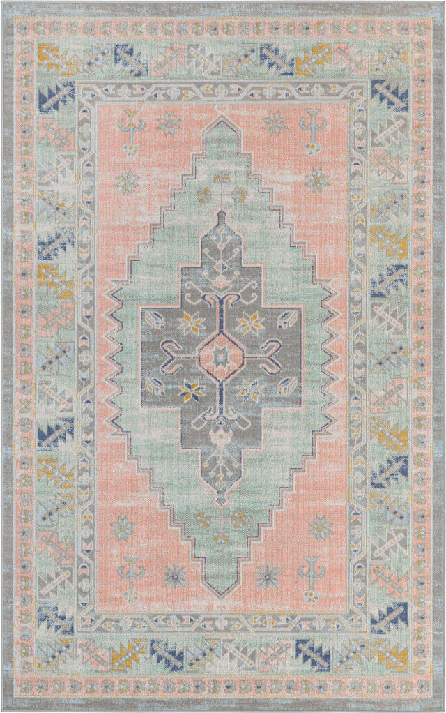 Pink 5' 3 x 8' Whitney Rectangle Area Rug