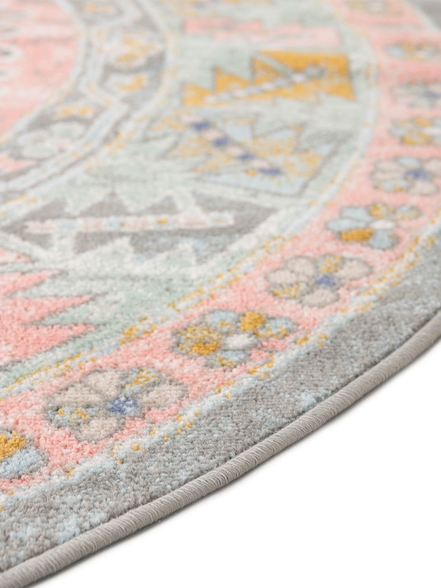 Pink 5' x 8' Whitney Oval Area Rug Classic Vintage Distressed Look Traditional Persian Inspired Carpet for Home Decor for Sale at Rug Engine