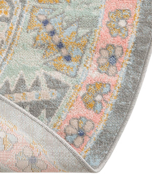 Pink 5' x 8' Whitney Oval Area Rug Classic Vintage Distressed Look Traditional Persian Inspired Carpet for Home Decor for Sale at Rug Engine