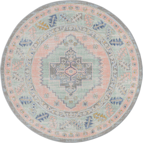Pink 5' 3 x 5' 3 Whitney Round Area Rug