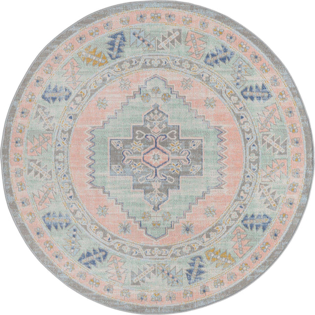 Pink 5' 3 x 5' 3 Whitney Round Area Rug