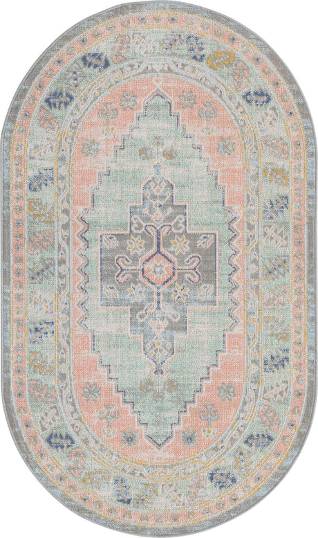 Pink 3' x 5' 3 Whitney Oval Area Rug