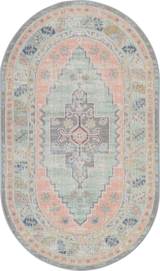 Pink 3' x 5' 3 Whitney Oval Area Rug