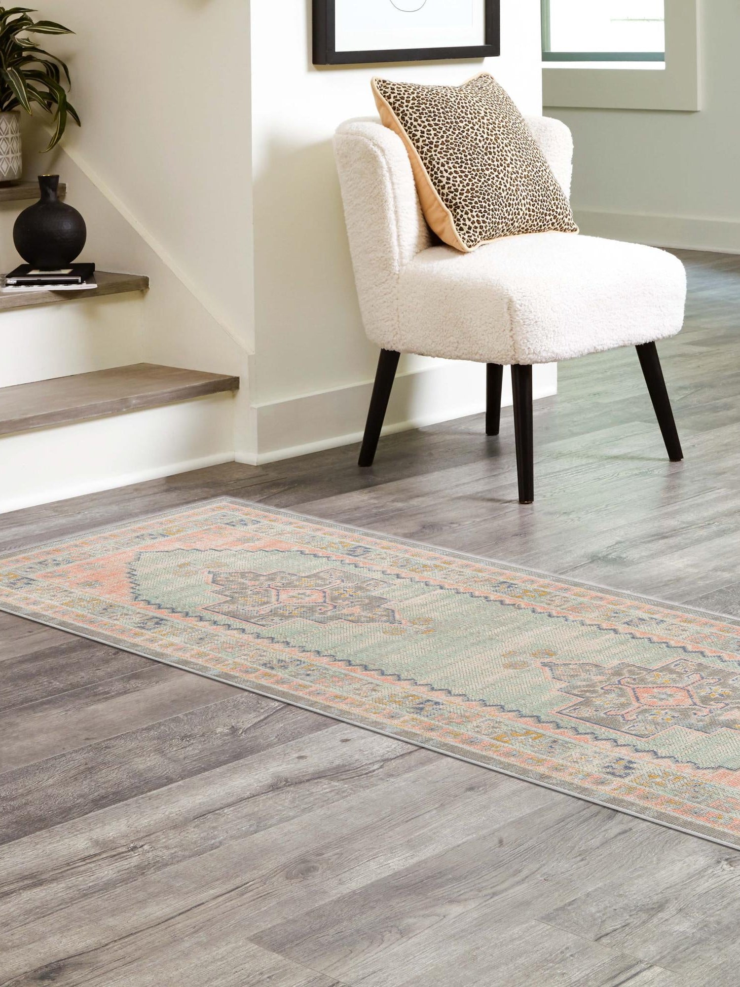 Pink 2' x 6' Whitney Runner Area Rug