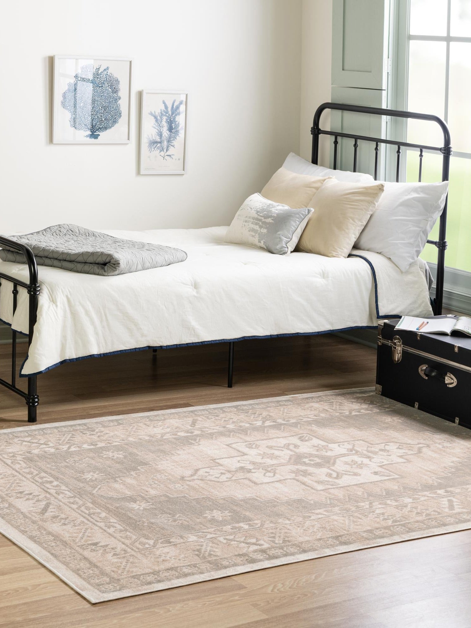 Mink 10' x 13' 1 Whitney Rectangle Area Rug Classic Vintage Distressed Look Traditional Persian Inspired Carpet for Home Decor for Sale at Rug Engine
