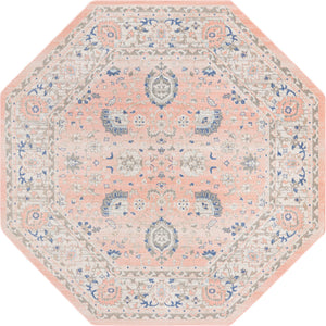 Powder Pink 7' x 7' Whitney Octagon Area Rug