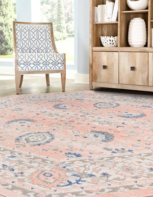 Powder Pink 7' x 7' Whitney Octagon Area Rug