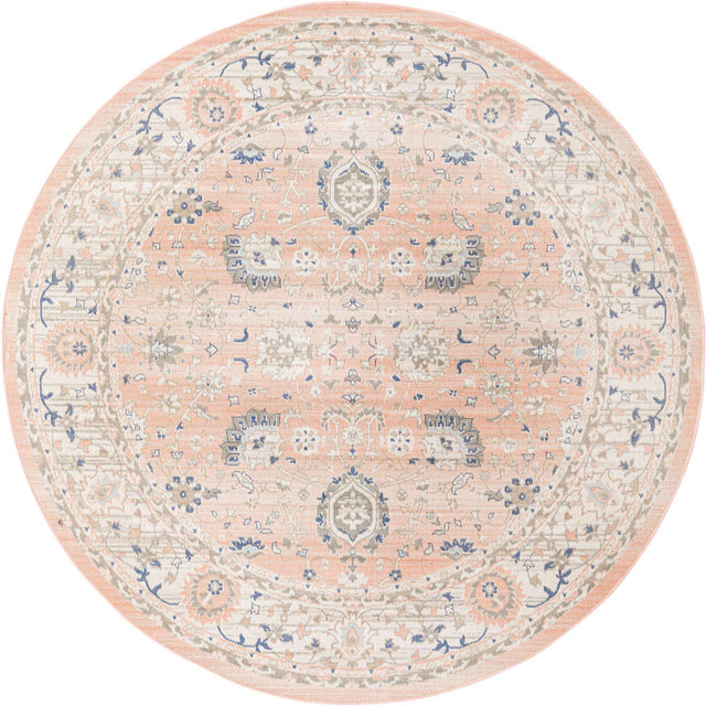 Powder Pink 7' x 7' Whitney Round Area Rug