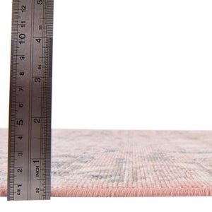 Powder Pink 8' x 10' Whitney Rectangle Area Rug Classic Vintage Distressed Look Traditional Persian Inspired Carpet for Home Decor for Sale at Rug Engine