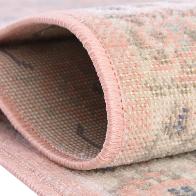 Powder Pink 8' x 10' Whitney Rectangle Area Rug Classic Vintage Distressed Look Traditional Persian Inspired Carpet for Home Decor for Sale at Rug Engine