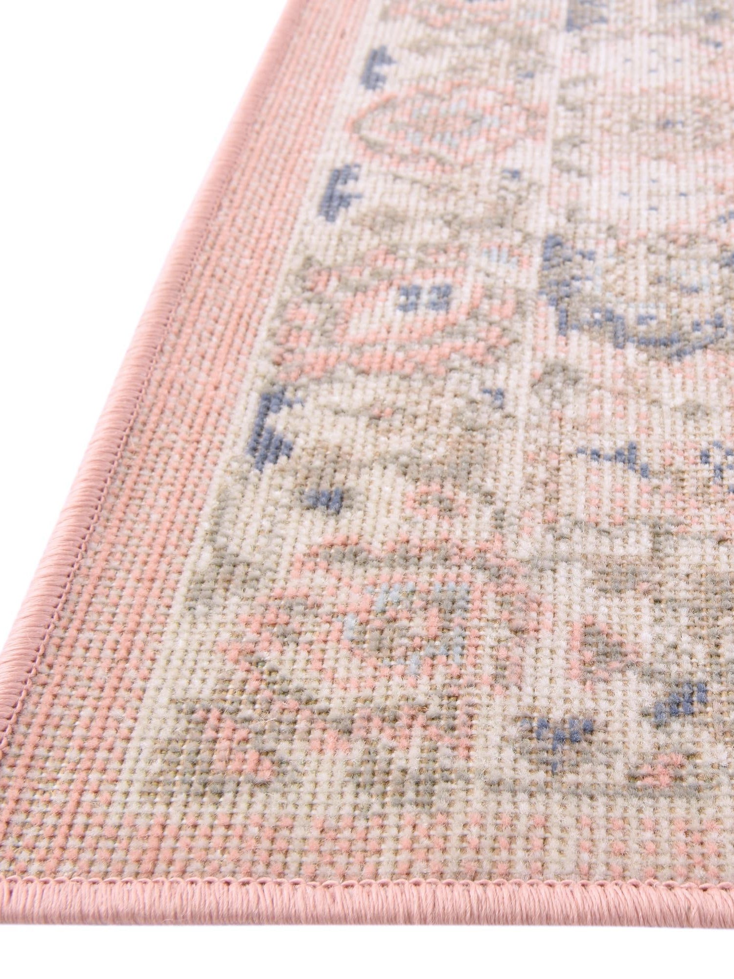 Powder Pink 8' x 10' Whitney Rectangle Area Rug Classic Vintage Distressed Look Traditional Persian Inspired Carpet for Home Decor for Sale at Rug Engine