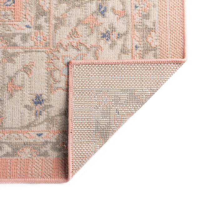 Powder Pink 8' x 10' Whitney Rectangle Area Rug Classic Vintage Distressed Look Traditional Persian Inspired Carpet for Home Decor for Sale at Rug Engine