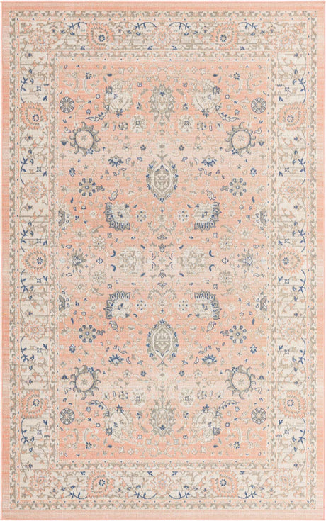 Powder Pink 5' 3 x 8' Whitney Rectangle Area Rug