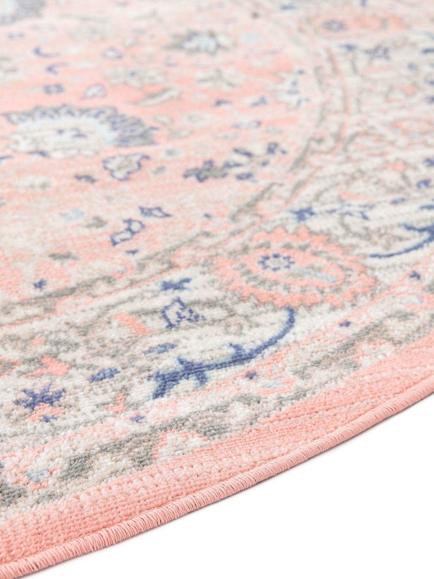 Powder Pink 3' 3 x 3' 3 Whitney Round Area Rug