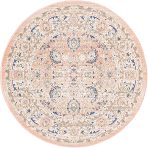 Powder Pink 3' 3 x 3' 3 Whitney Round Area Rug