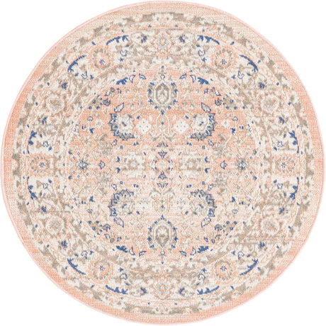 Powder Pink 3' 3 x 3' 3 Whitney Round Area Rug