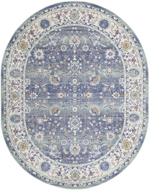 French Blue 7' 10 x 10' Whitney Oval Area Rug