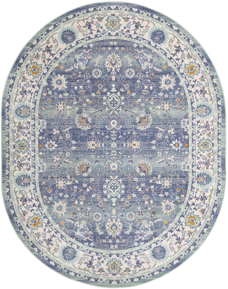 French Blue 7' 10 x 10' Whitney Oval Area Rug