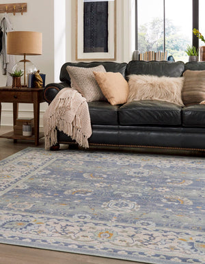 French Blue 8' x 8' Whitney Square Area Rug