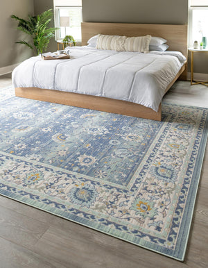 French Blue 8' x 8' Whitney Square Area Rug