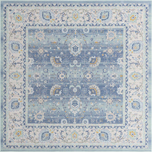 French Blue 8' x 8' Whitney Square Area Rug