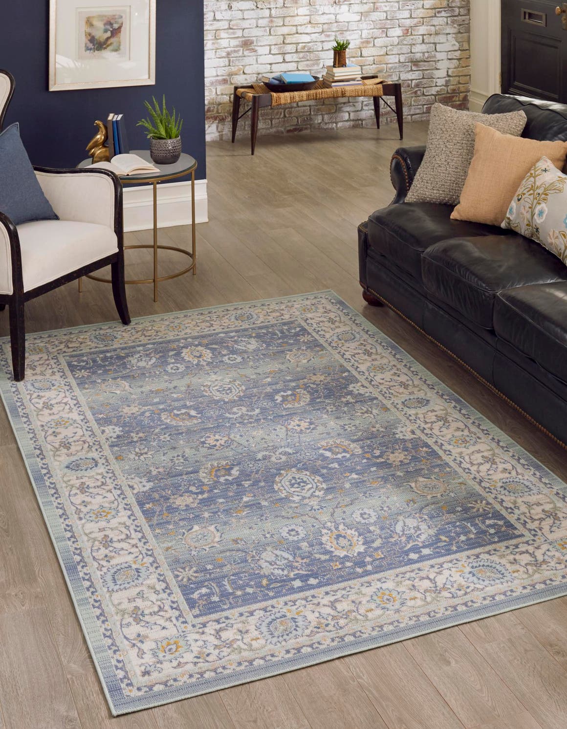 French Blue 9' x 12' Whitney Rectangle Area Rug