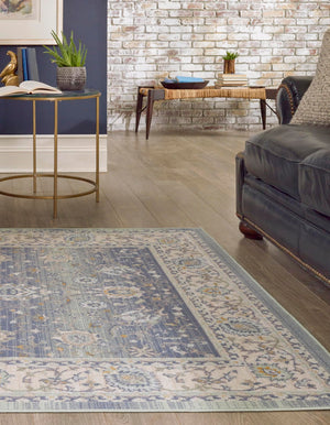 French Blue 9' x 12' Whitney Rectangle Area Rug