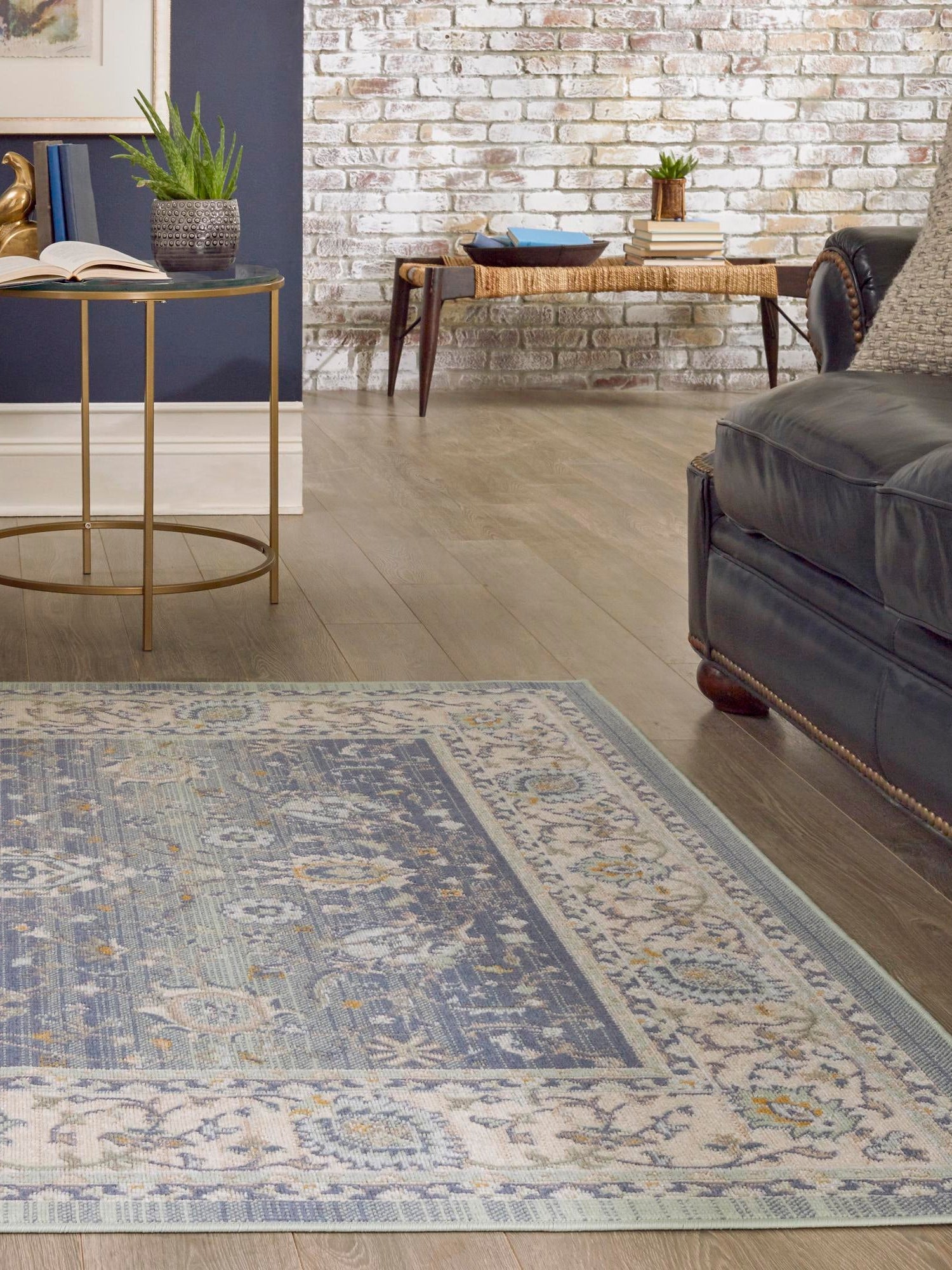 French Blue 4' 1 x 6' 1 Whitney Rectangle Area Rug