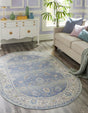 French Blue 5' x 8' Whitney Oval Area Rug