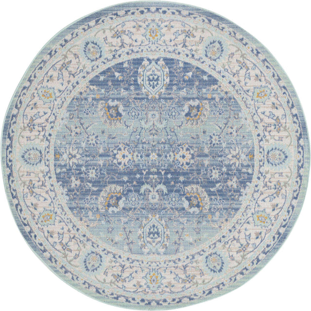 French Blue 5' x 5' Whitney Round Area Rug
