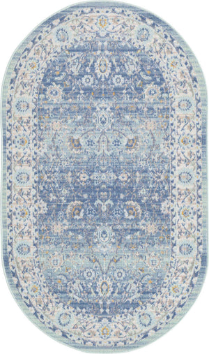 French Blue 3' x 5' 3 Whitney Oval Area Rug