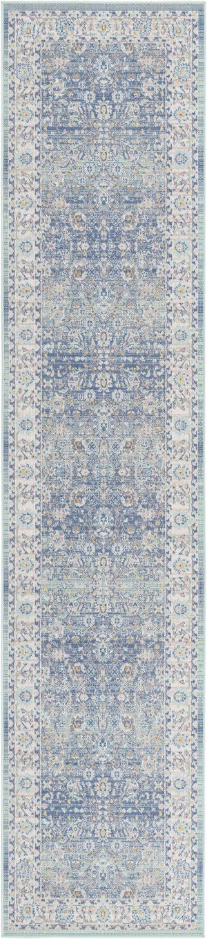 French Blue 2' 7 x 12' Whitney Runner Area Rug