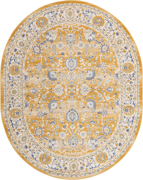 Tuscan Yellow 8' x 10' Whitney Oval Area Rug