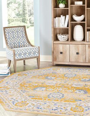 Tuscan Yellow 7' x 7' Whitney Octagon Area Rug