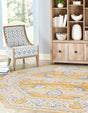 Tuscan Yellow 7' x 7' Whitney Octagon Area Rug